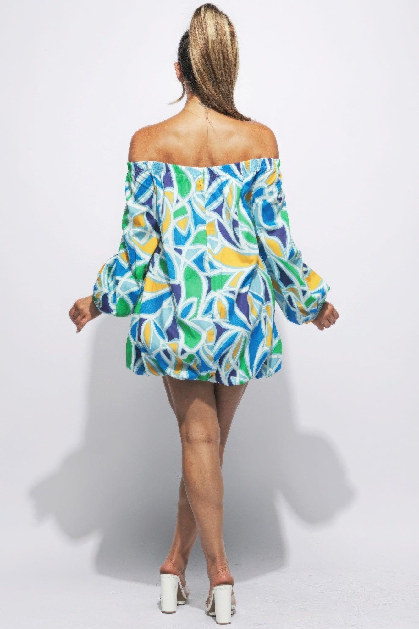 Off Shoulder Bubble Dress - Clothes For Her Online Store