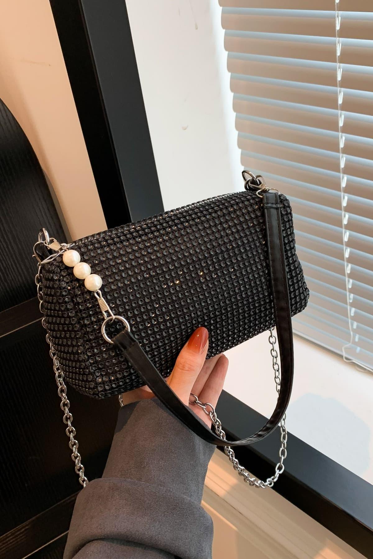 Openwork Crossbody Bag with Removable Strap - Clothes For Her Online Store