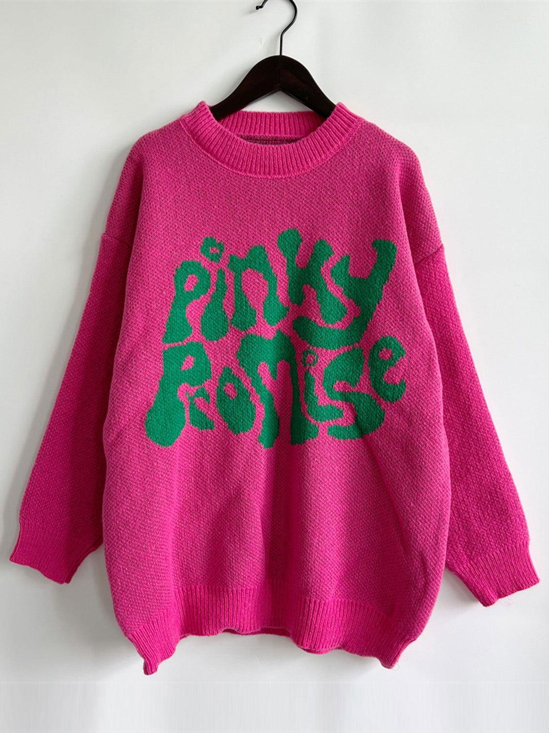 PINKY PROMISE Graphic Sweater - Clothes For Her Online Store