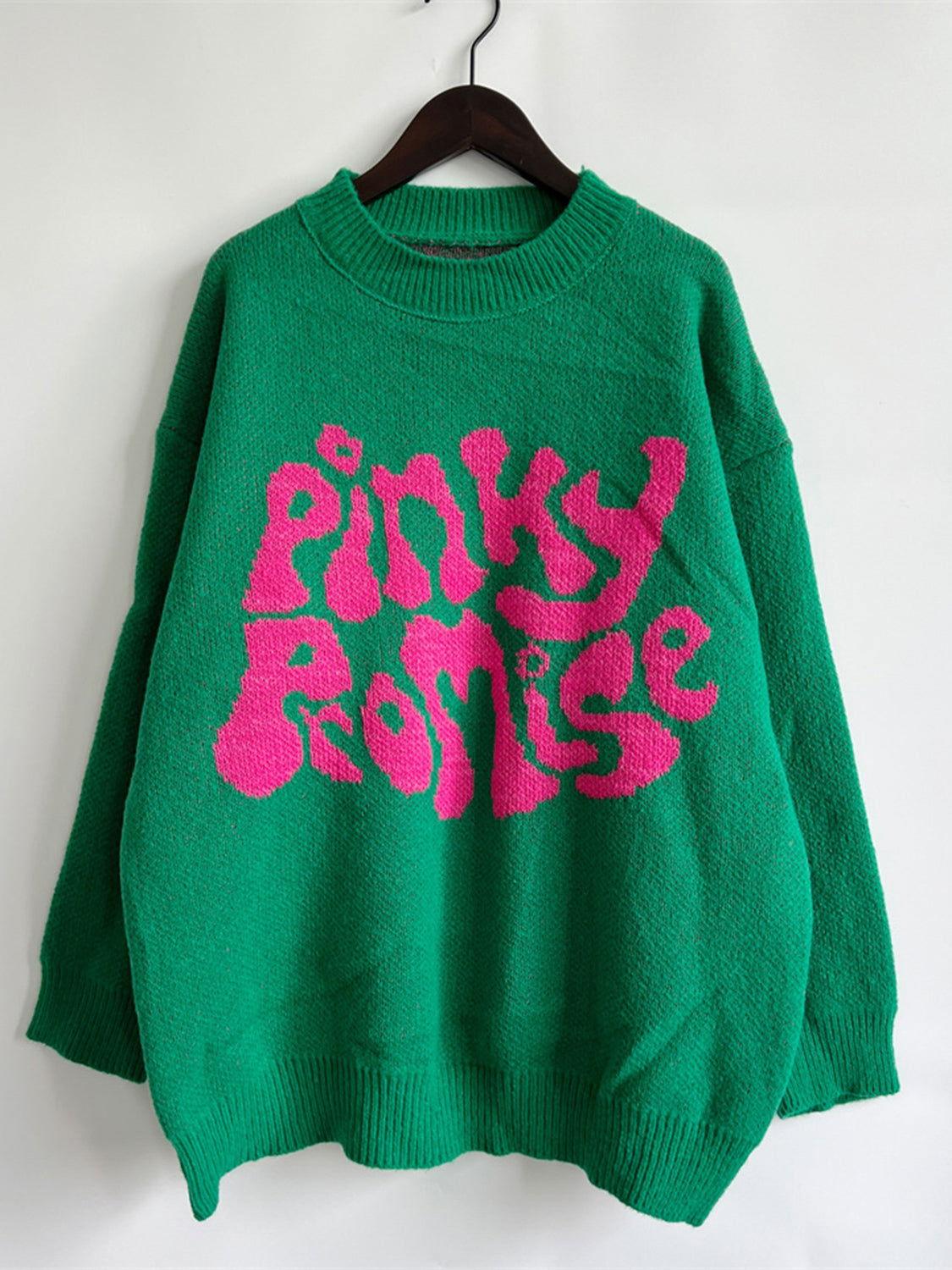 PINKY PROMISE Graphic Sweater - Clothes For Her Online Store