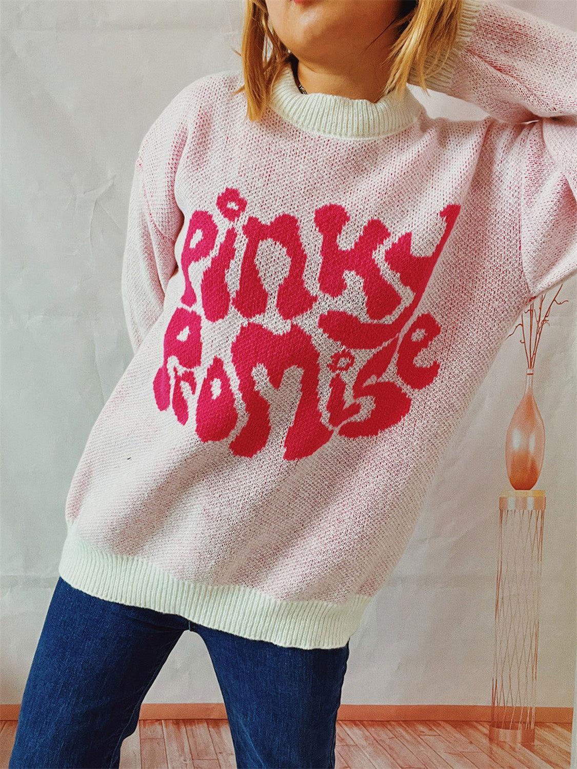 PINKY PROMISE Graphic Sweater - Clothes For Her Online Store
