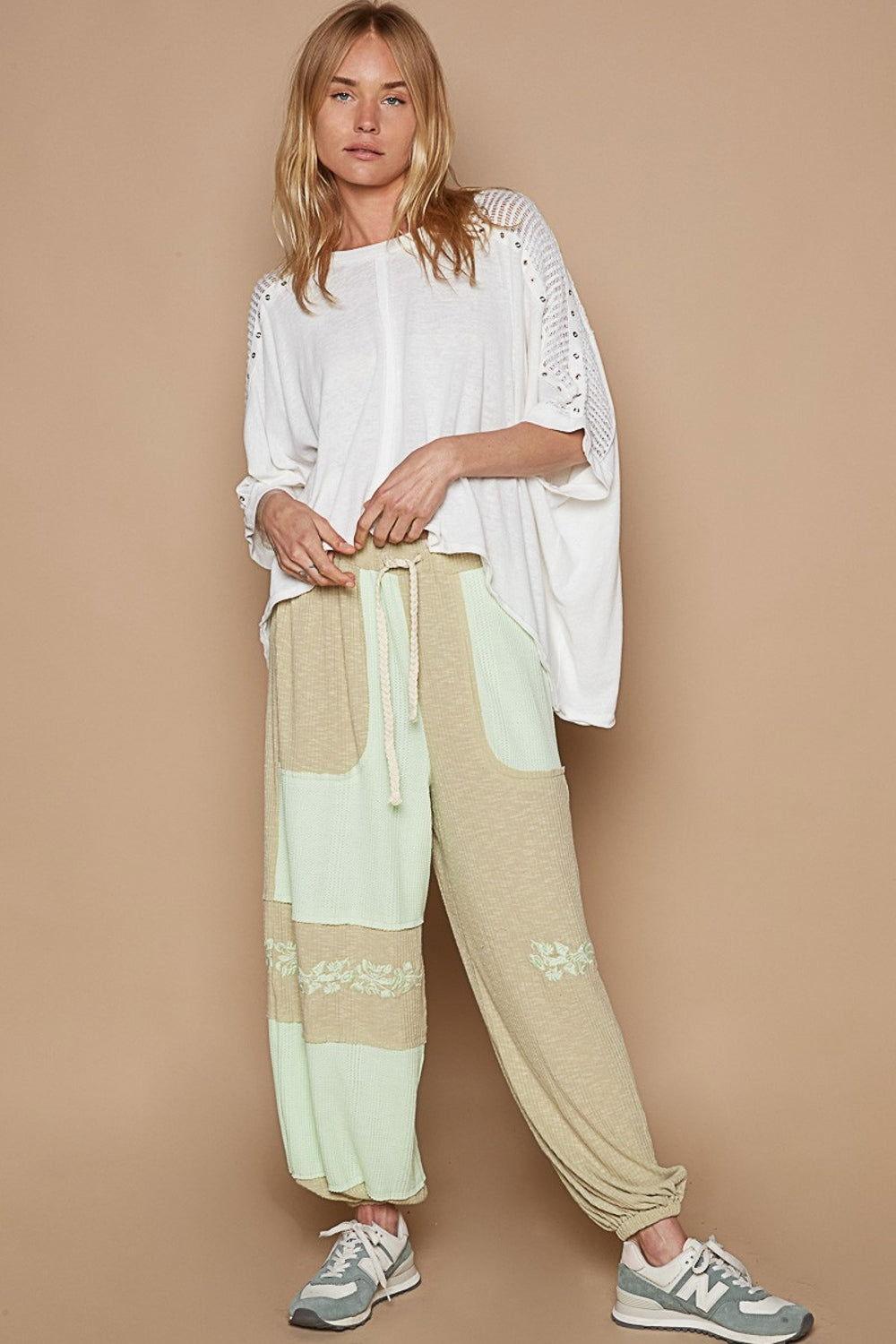 POL Eyelet Detail Studded High-Low Top - Clothes For Her Online Store