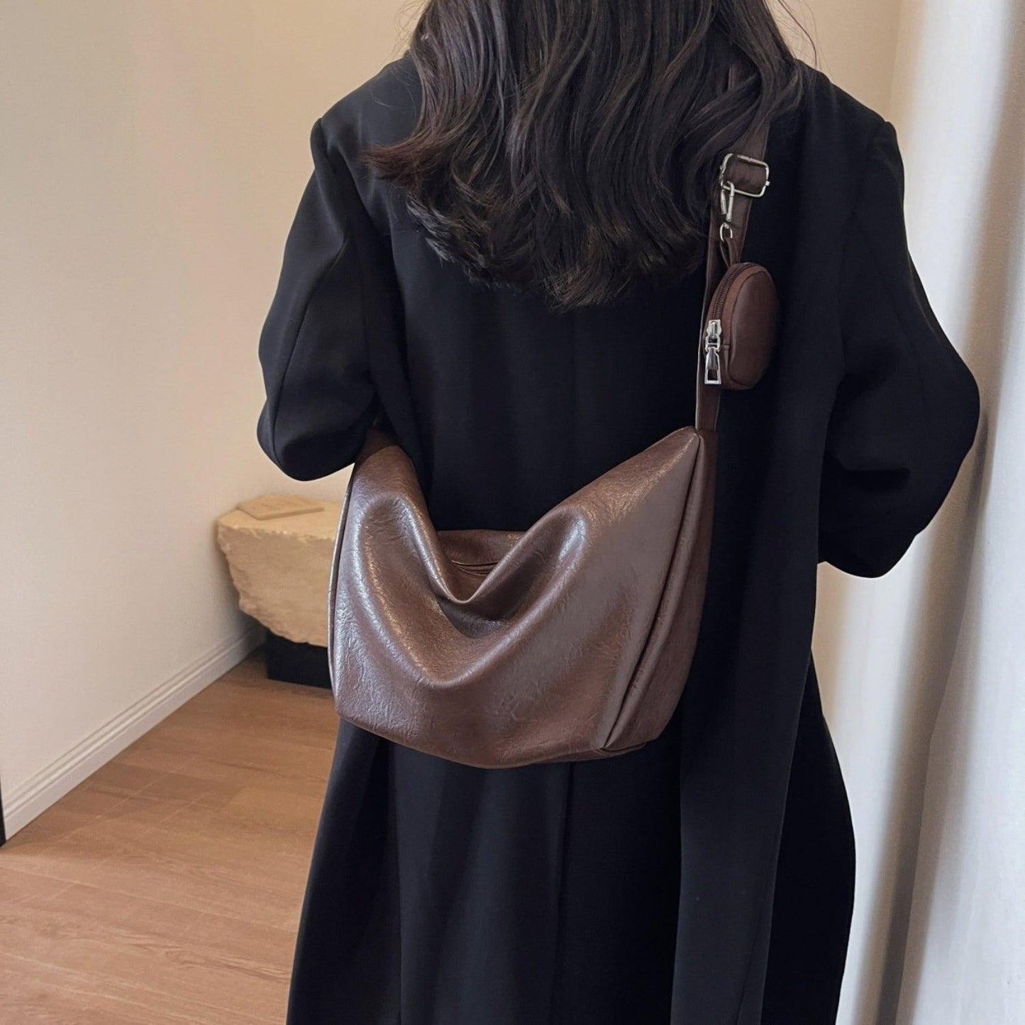 PU Leather Crossbody Bag with Small Purse - Clothes For Her Online Store