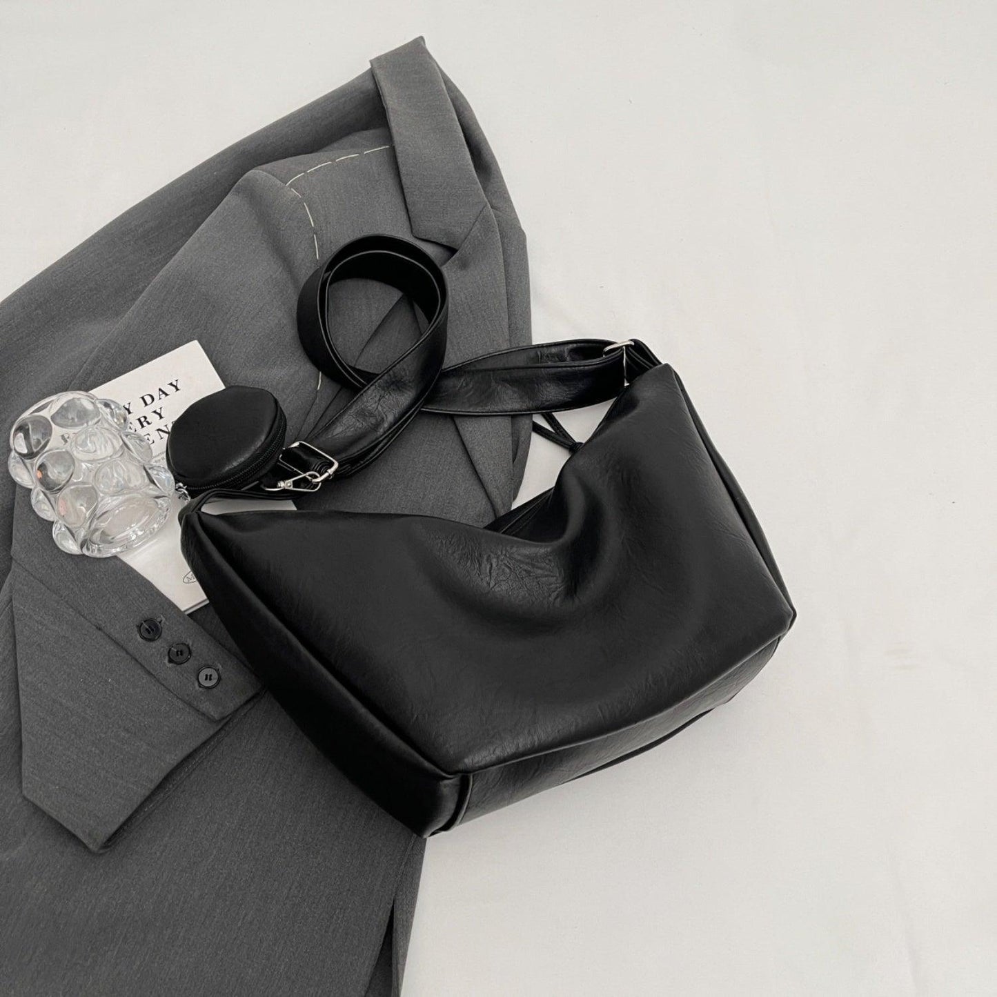 PU Leather Crossbody Bag with Small Purse - Clothes For Her Online Store