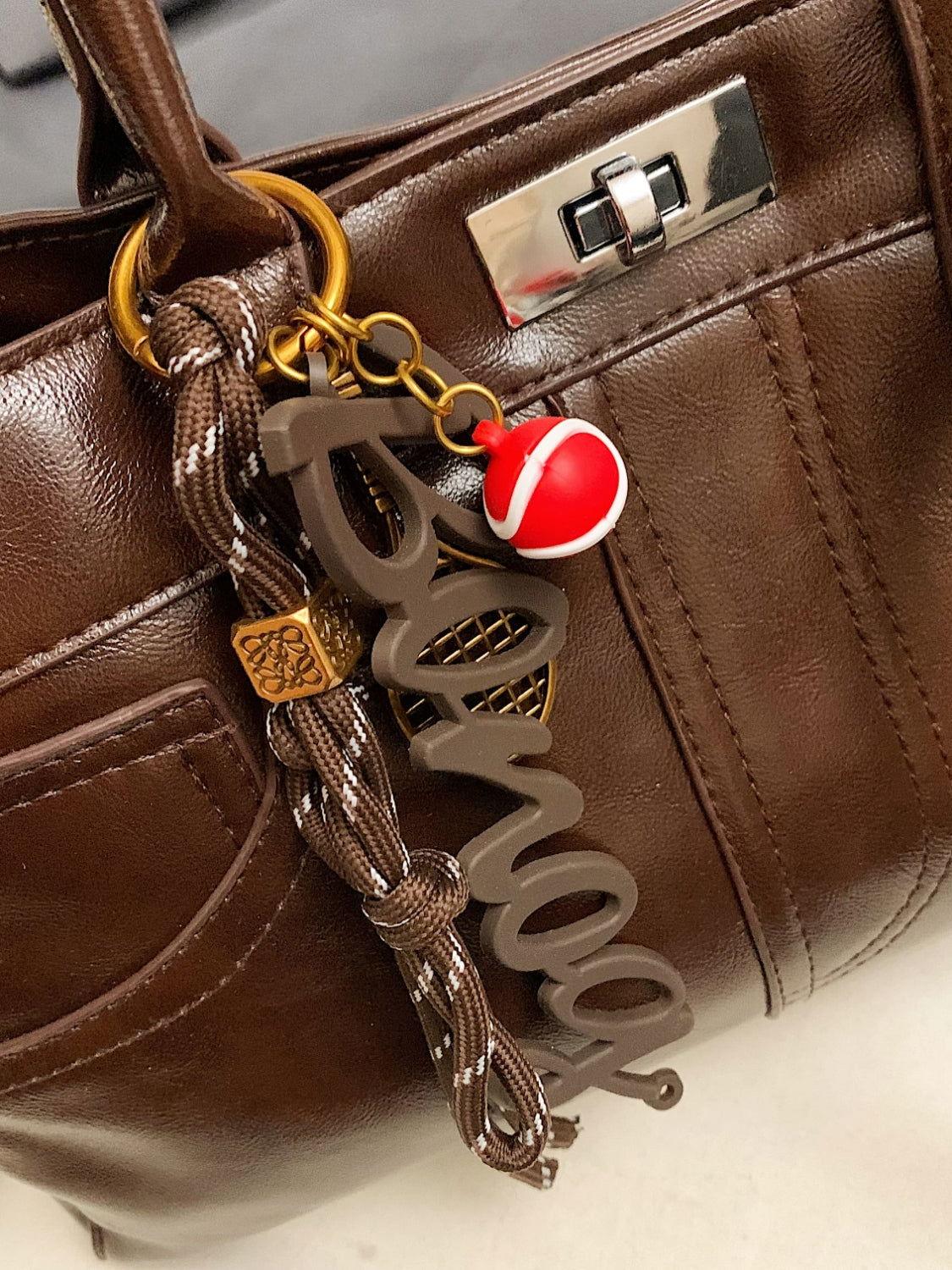 PU Leather Handbag with Pendant - Clothes For Her Online Store