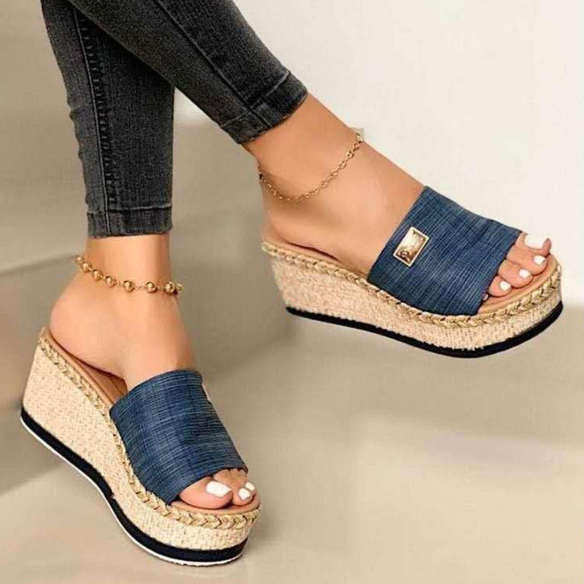 PU Leather Open Toe Sandals - Clothes For Her Online Store