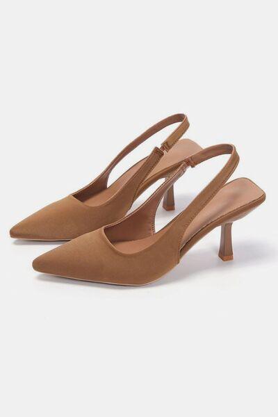 PU Leather Point Toe Pumps - Clothes For Her Online Store