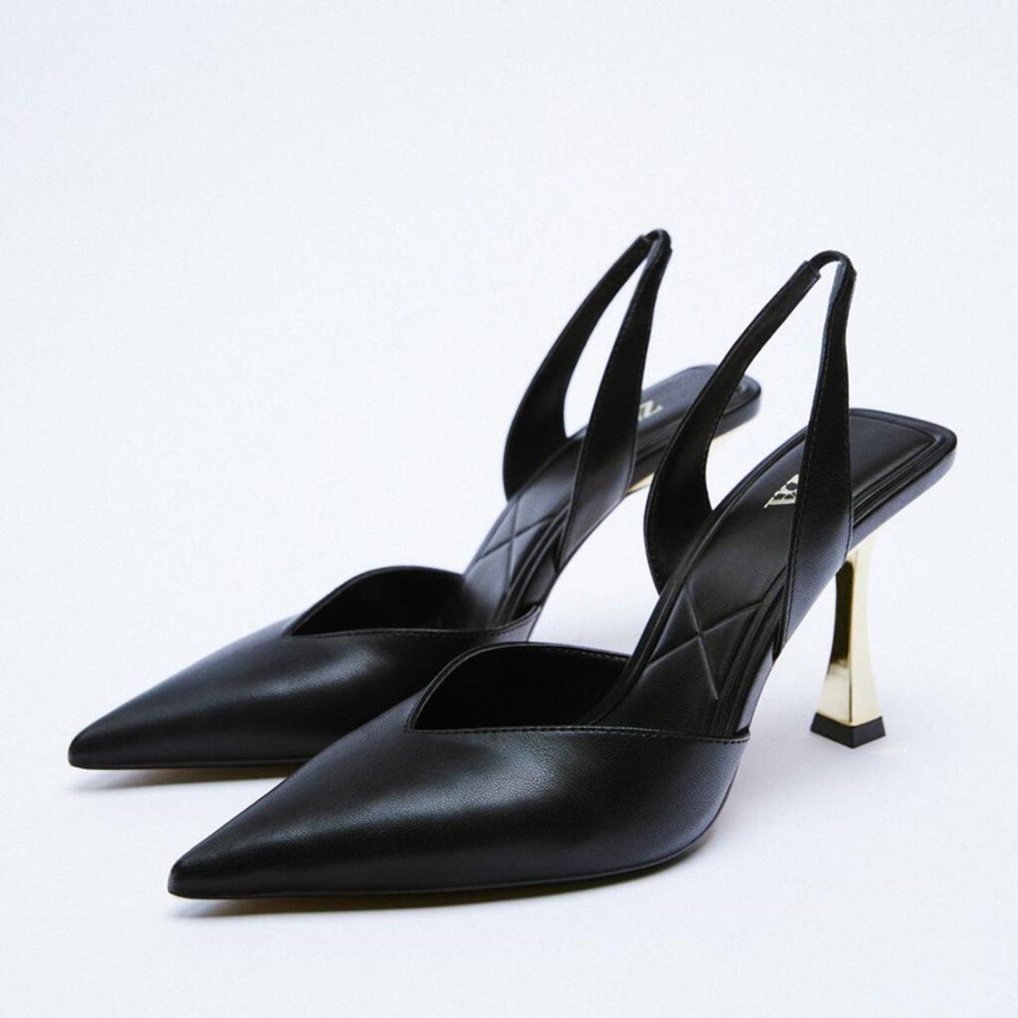 PU Leather Point Toe Stiletto Heel Pumps - Clothes For Her Online Store