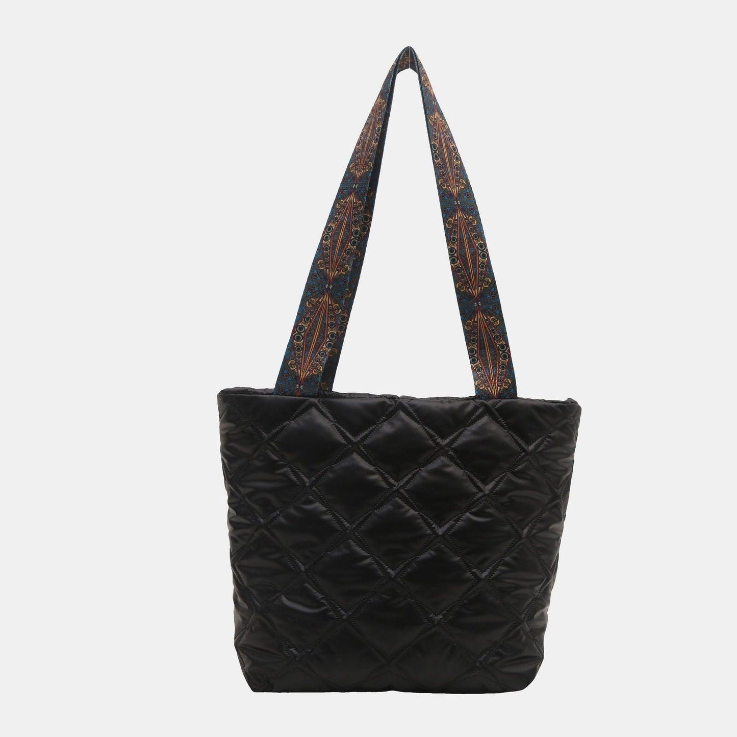 PU Leather Printed Strap Quilted Handbag - Clothes For Her Online Store