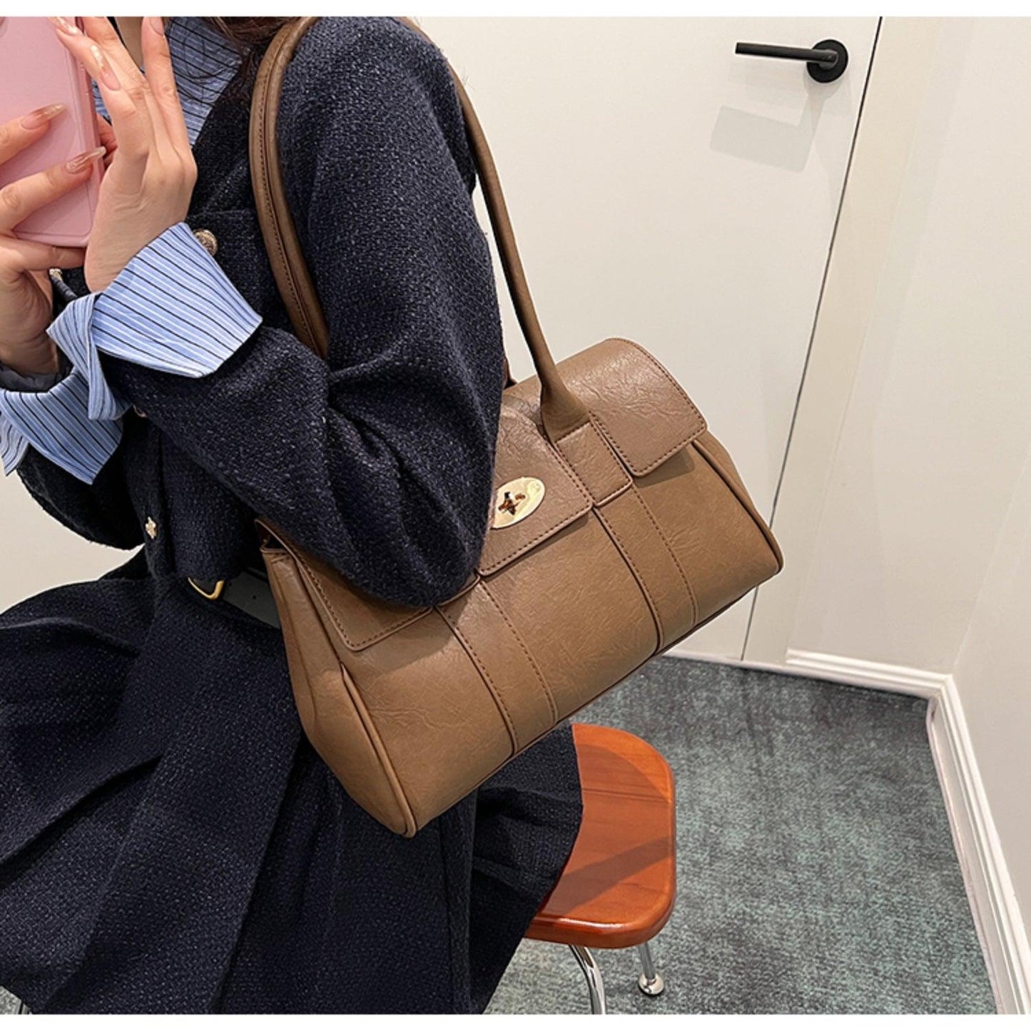 PU Leather Shoulder Bag - Clothes For Her Online Store