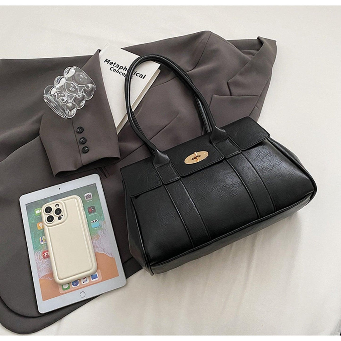 PU Leather Shoulder Bag - Clothes For Her Online Store