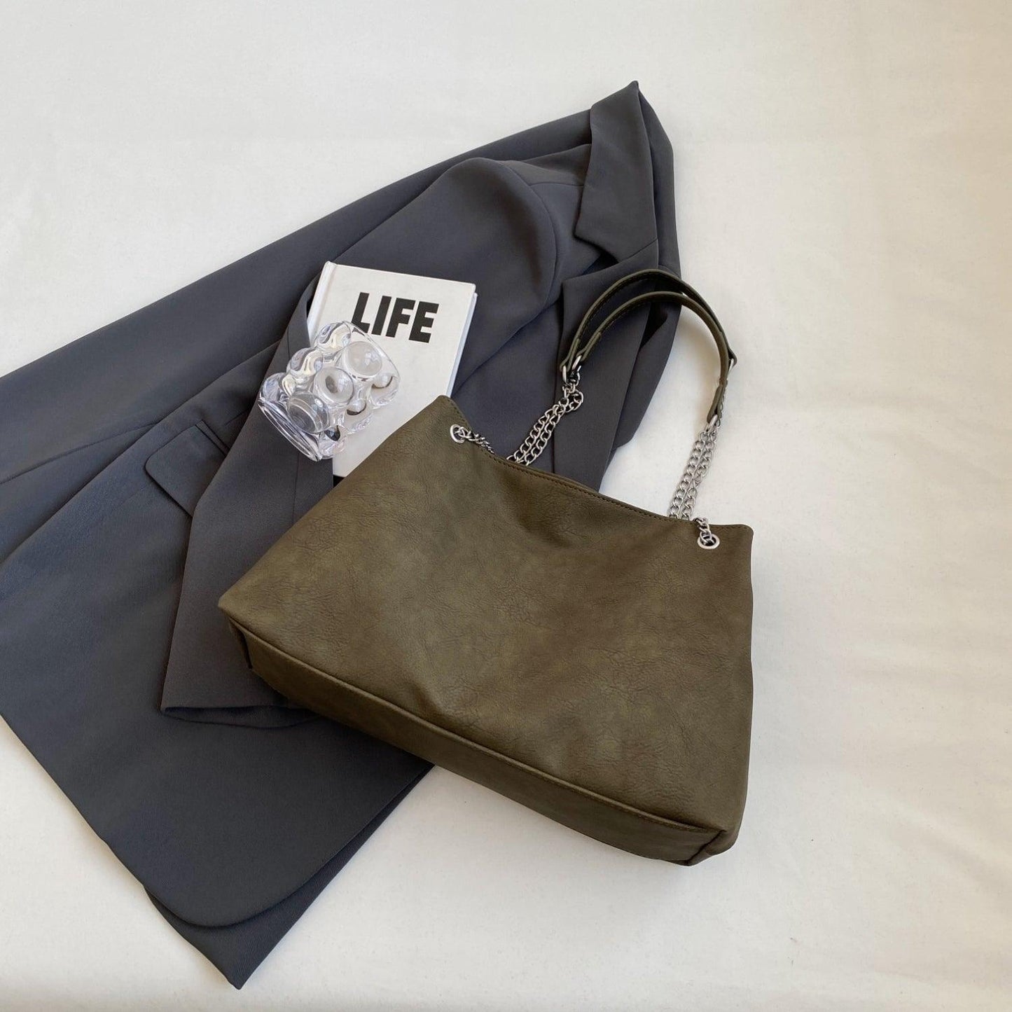 PU Leather Shoulder Bag - Clothes For Her Online Store