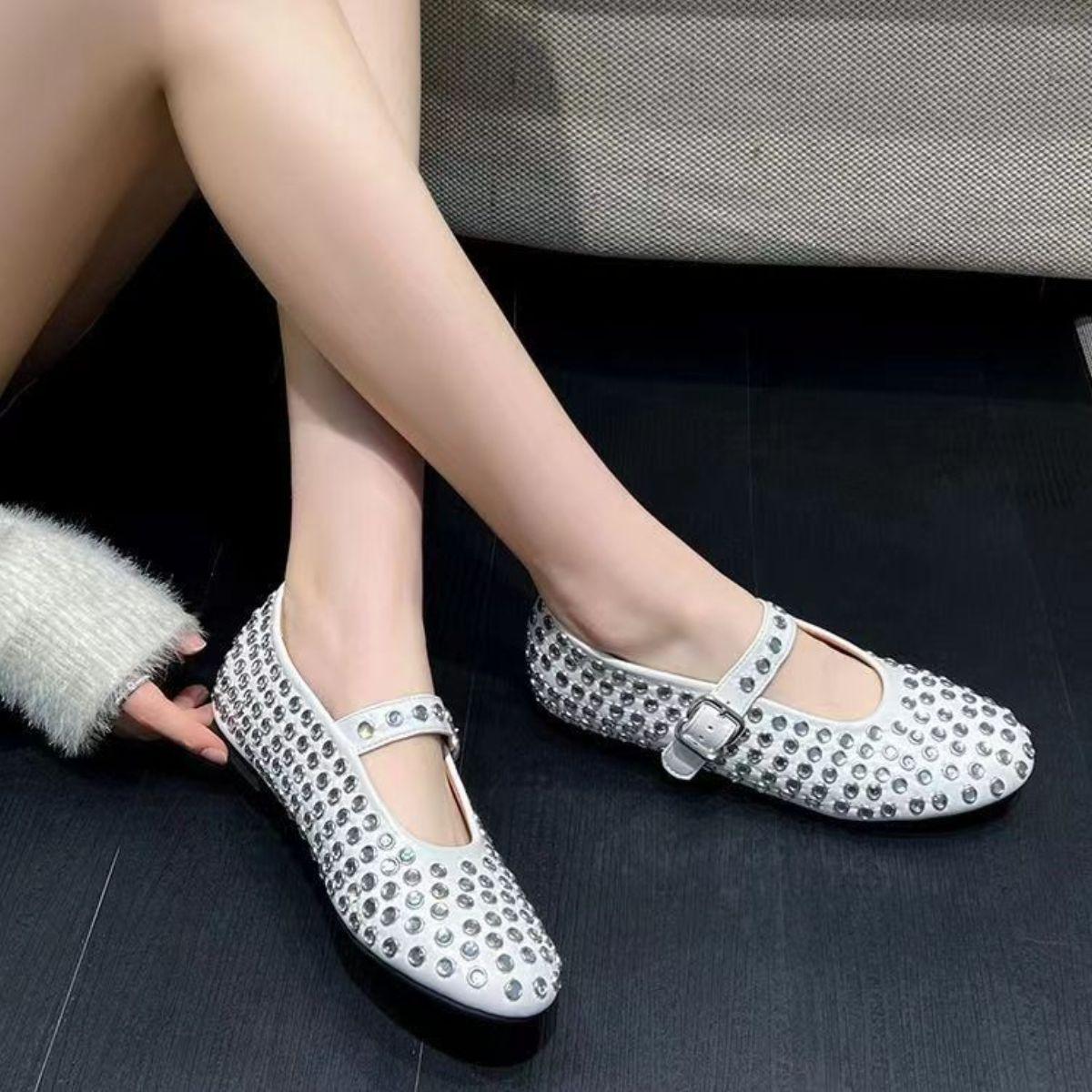 PU Leather Studded Flat Loafers - Clothes For Her Online Store