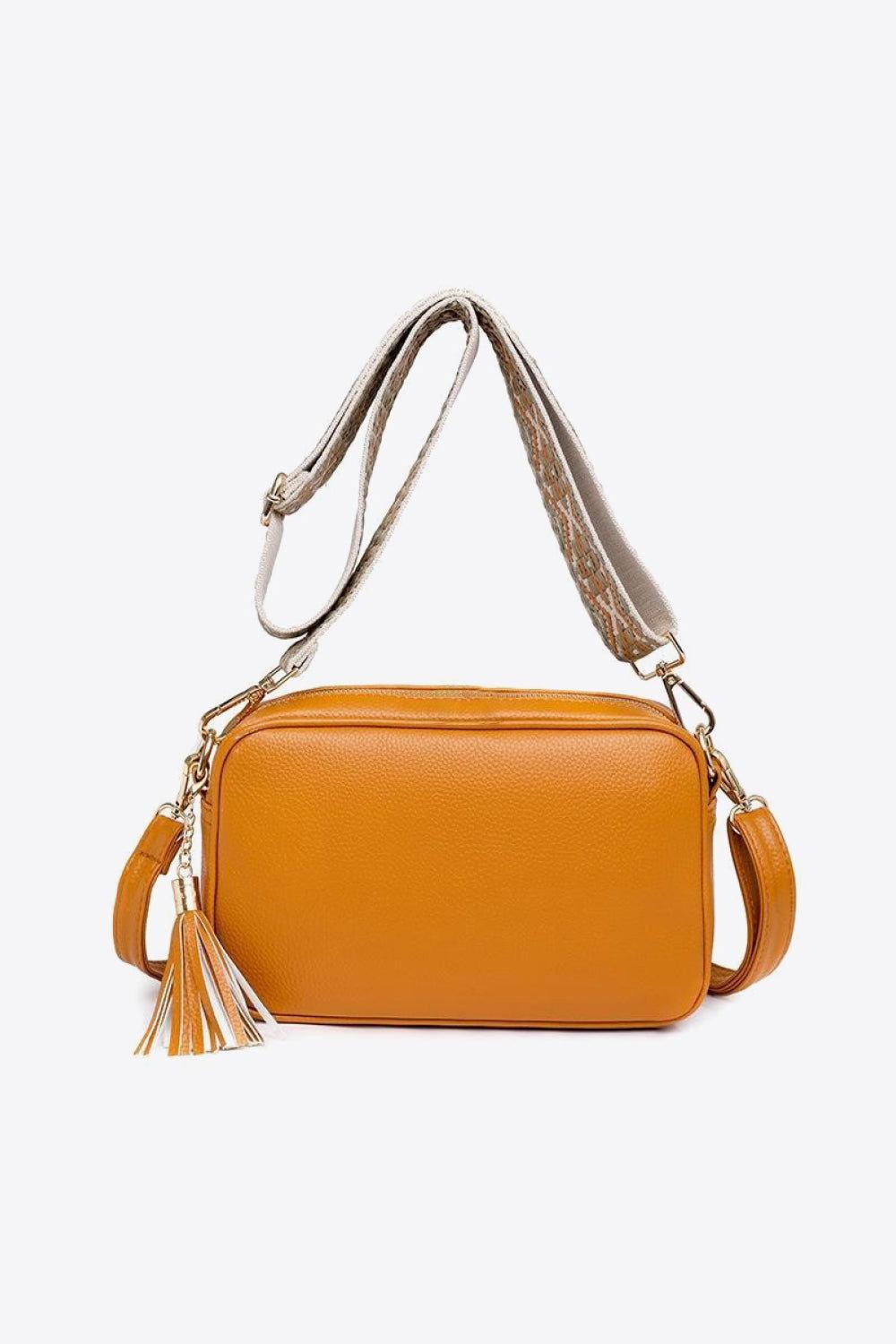 PU Leather Tassel Crossbody Bag - Clothes For Her Online Store
