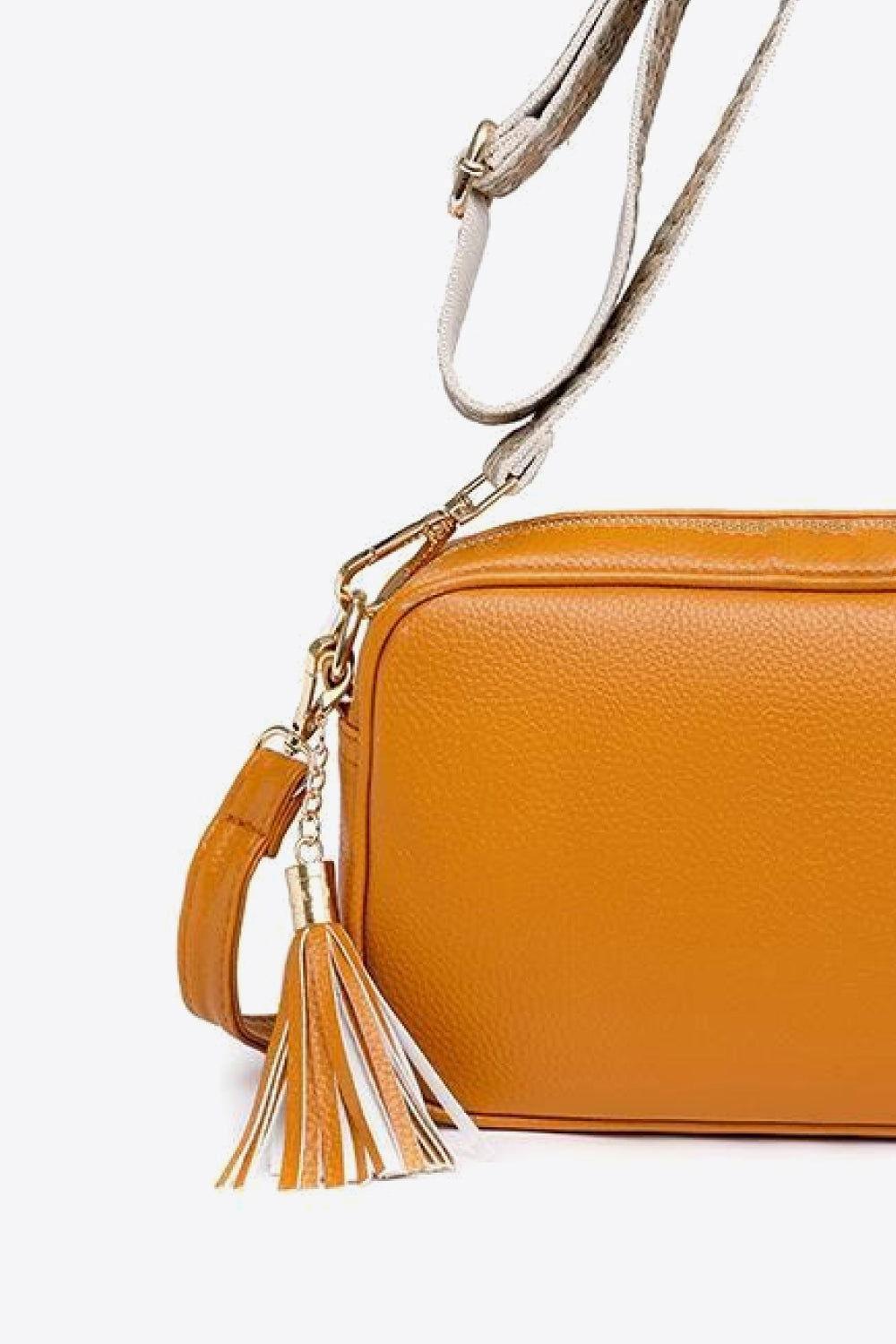 PU Leather Tassel Crossbody Bag - Clothes For Her Online Store