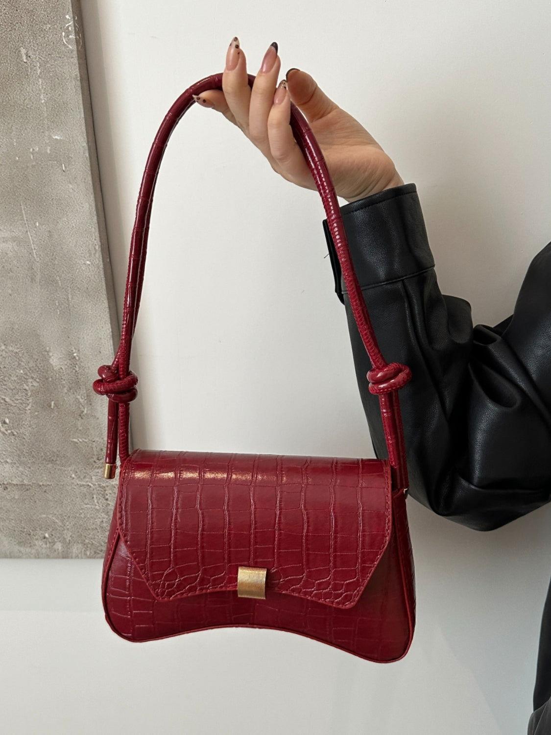 PU Leather Texture Crossbody Bag - Clothes For Her Online Store
