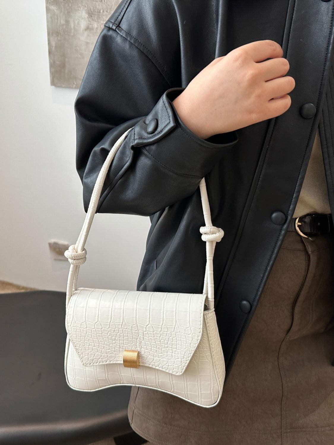 PU Leather Texture Crossbody Bag - Clothes For Her Online Store