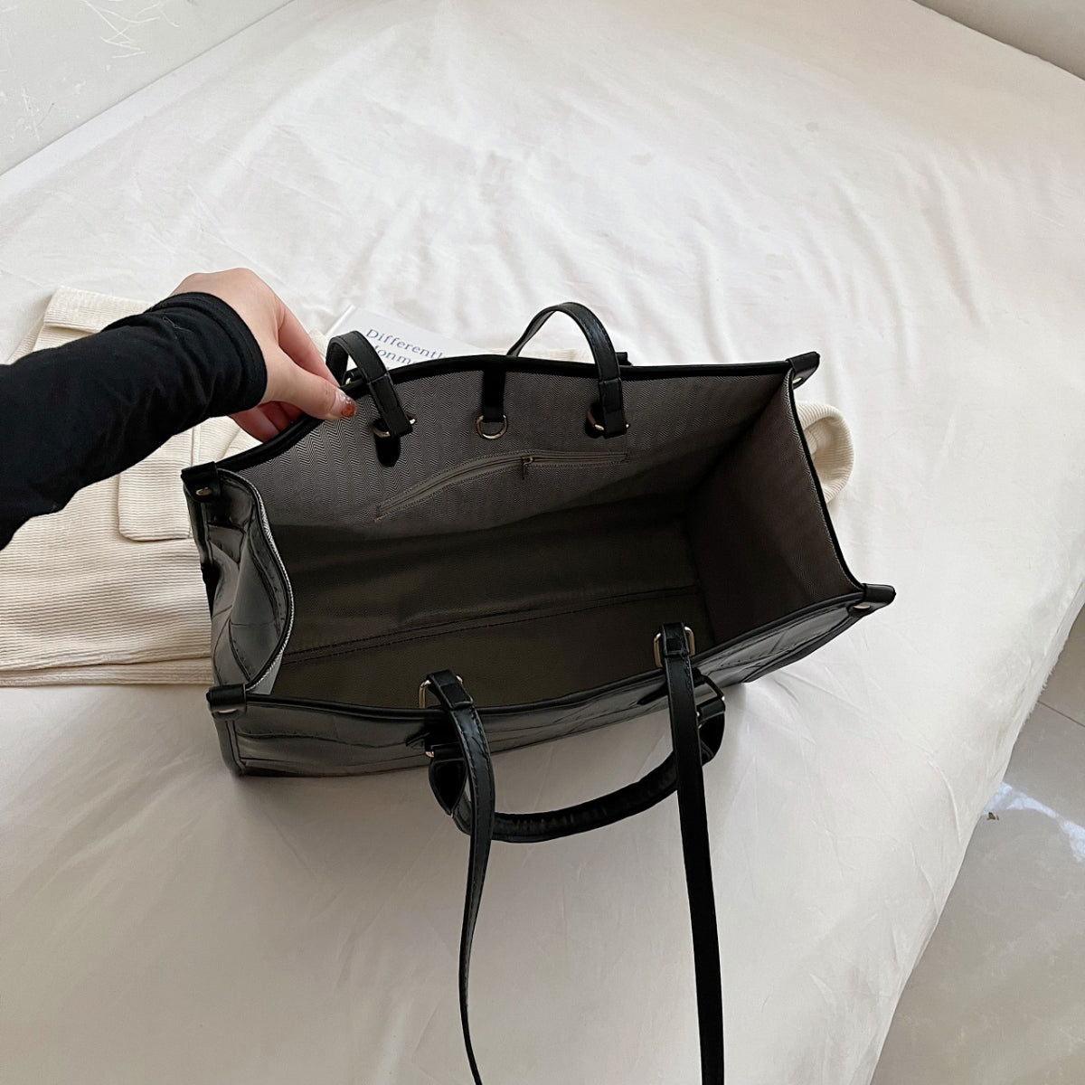 PU Leather Tote Bag - Clothes For Her Online Store
