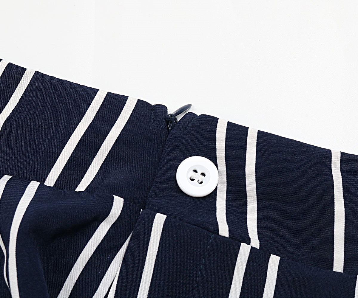 Perfee Striped Slit Wide Leg Pants - Clothes For Her Online Store