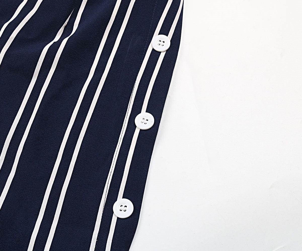 Perfee Striped Slit Wide Leg Pants - Clothes For Her Online Store
