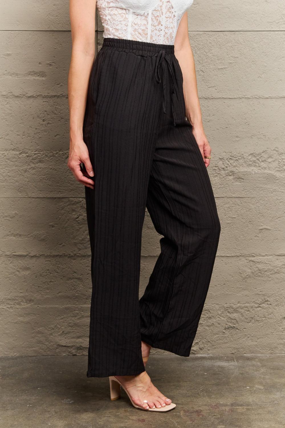 Perfee Tie Waist Long Pants - Clothes For Her Online Store
