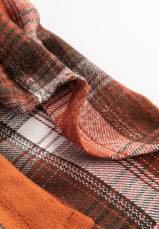 Plaid Button Up Long Sleeve Jacket - Clothes For Her Online Store