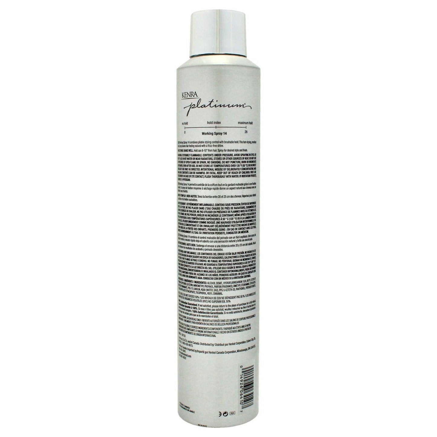 Platinum Working Spray 14 Flexible Hold Hairspray by Kenra for Unisex - 10 oz Hair Spray - Clothes For Her Online Store