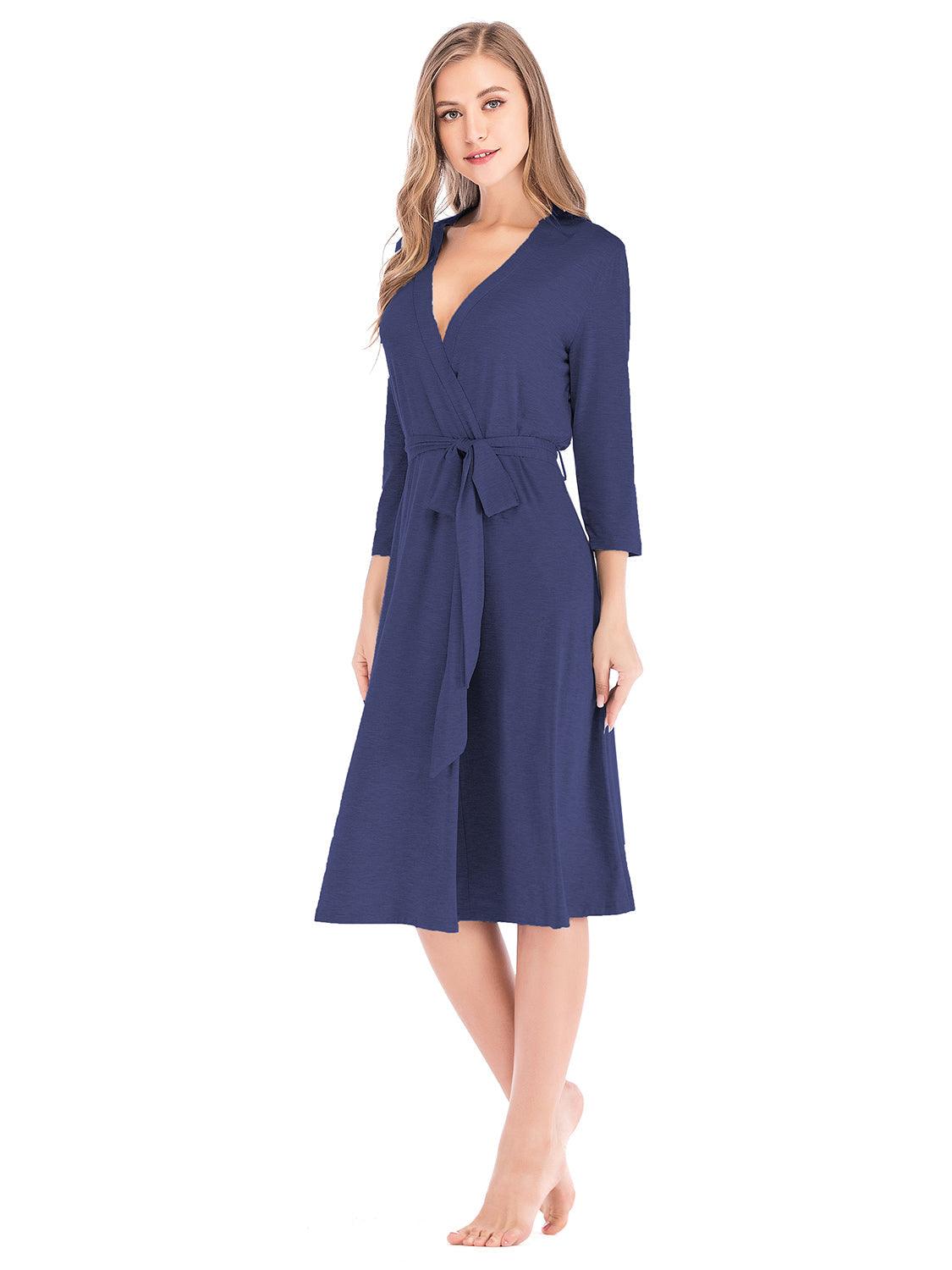 Plunge Tie Front Night Dress - Clothes For Her Online Store