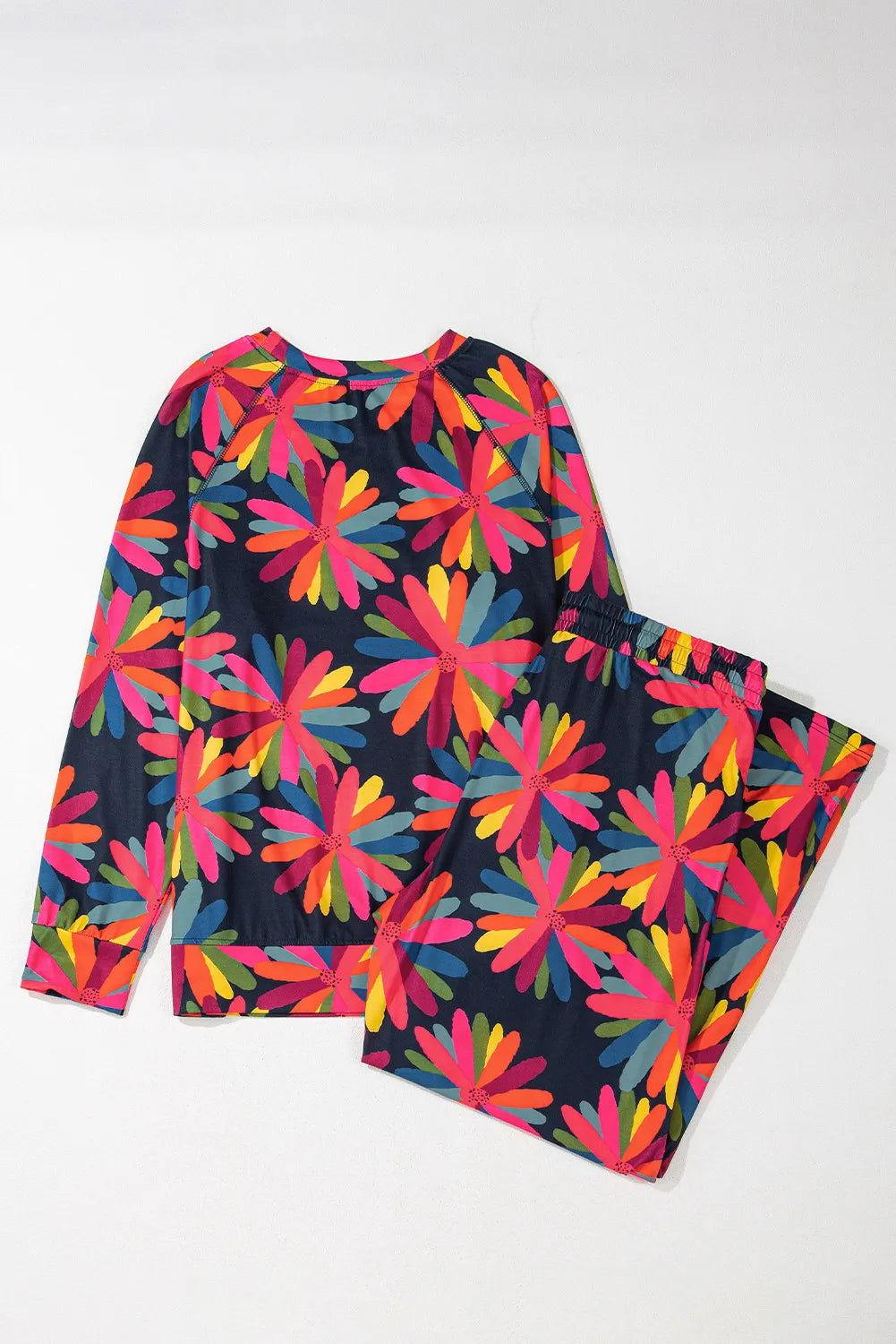 Plus Size Printed Round Neck Top and Drawstring Pants Set - Clothes For Her Online Store
