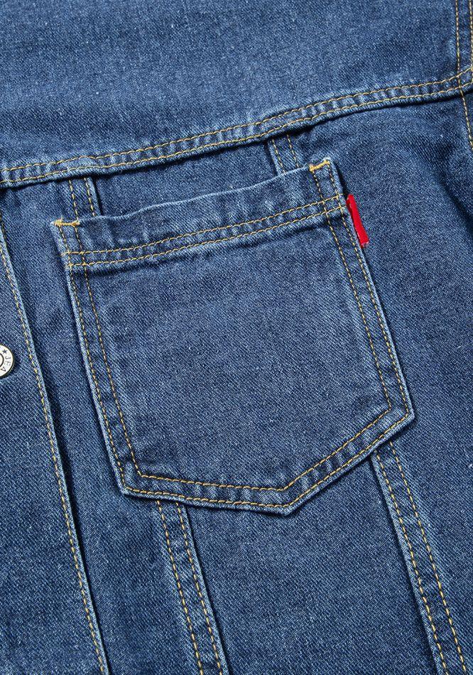 Pocketed Button Up Denim Jacket - Clothes For Her Online Store