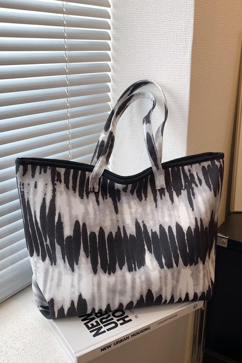 Printed PU Leather Tote Bag - Clothes For Her Online Store