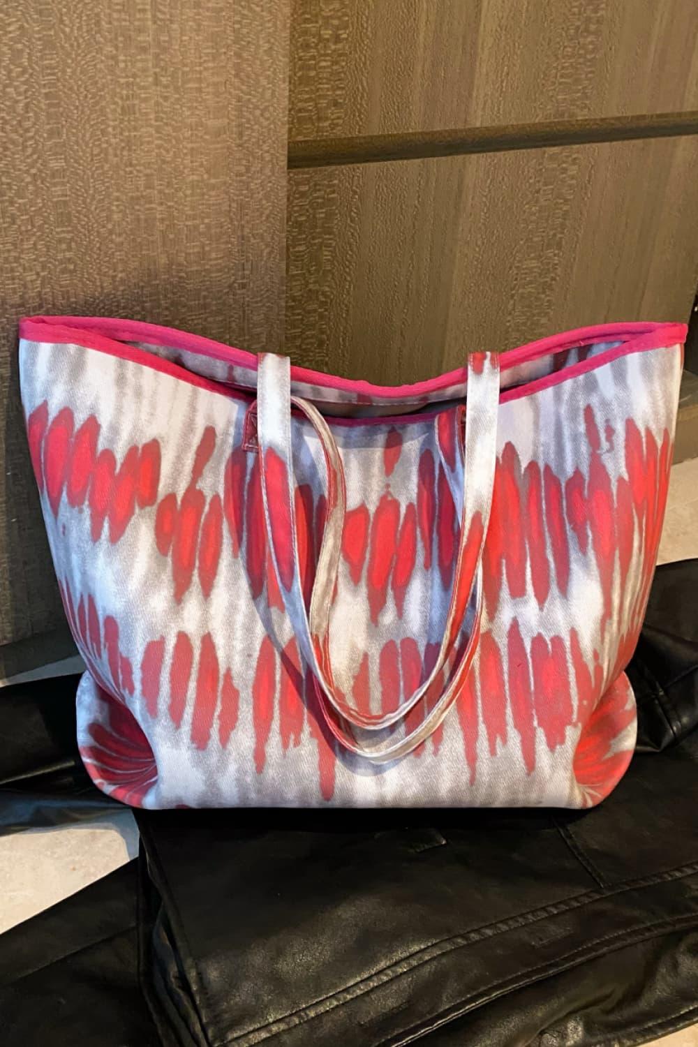 Printed PU Leather Tote Bag - Clothes For Her Online Store