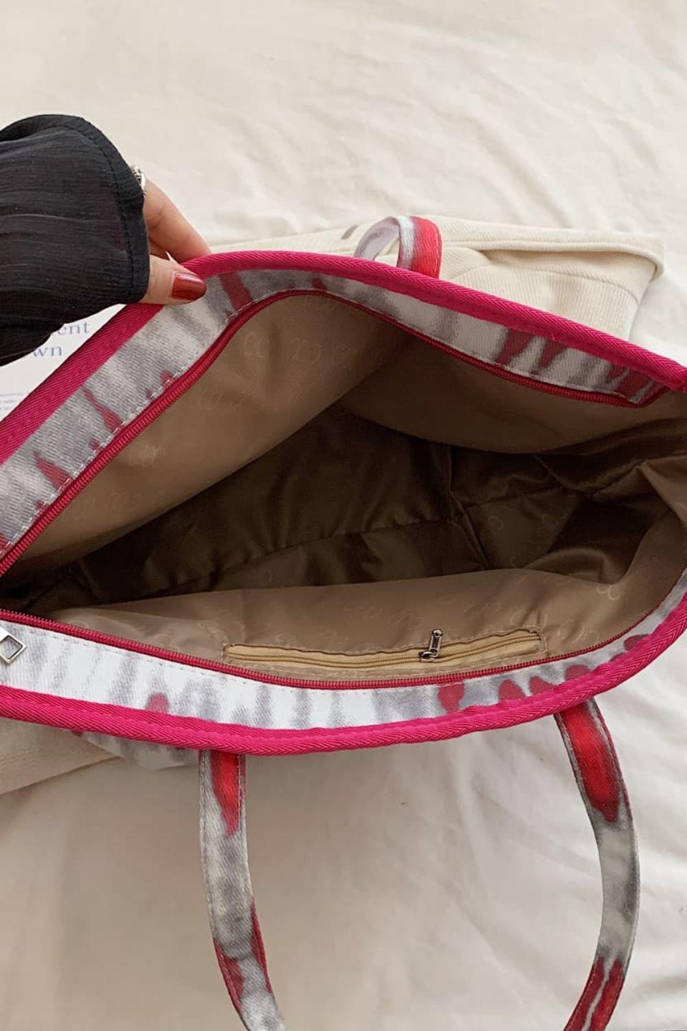 Printed PU Leather Tote Bag - Clothes For Her Online Store
