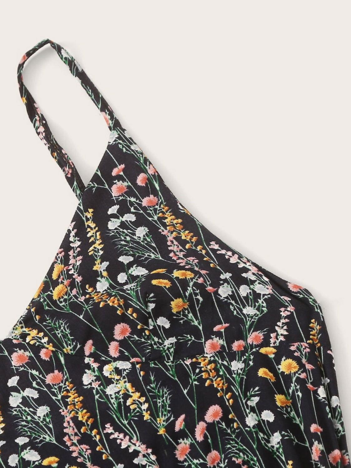 Printed V-Neck Spaghetti Strap Romper - Clothes For Her Online Store