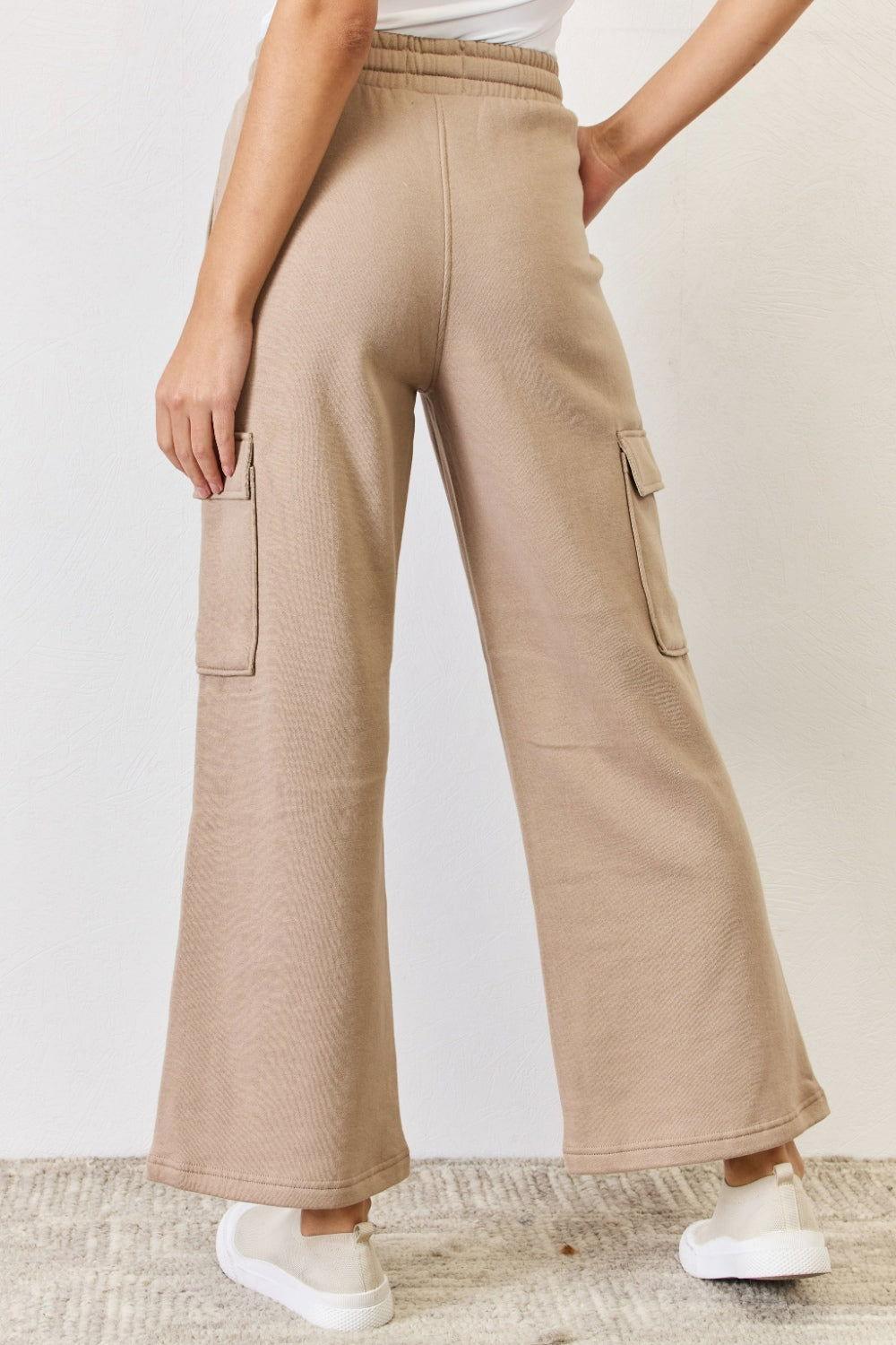 RISEN High Waist Cargo Wide Leg Pants - Clothes For Her Online Store