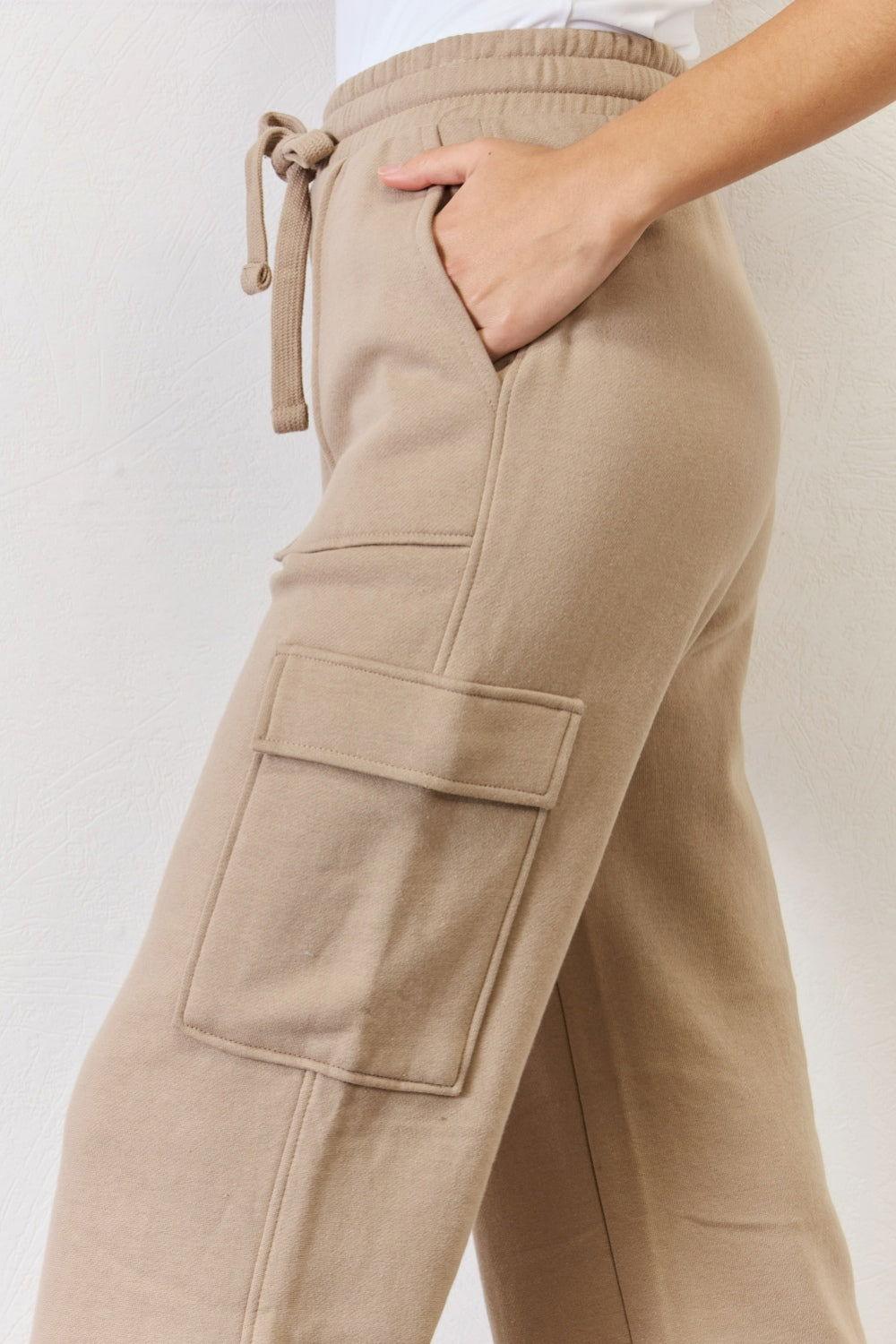 RISEN High Waist Cargo Wide Leg Pants - Clothes For Her Online Store
