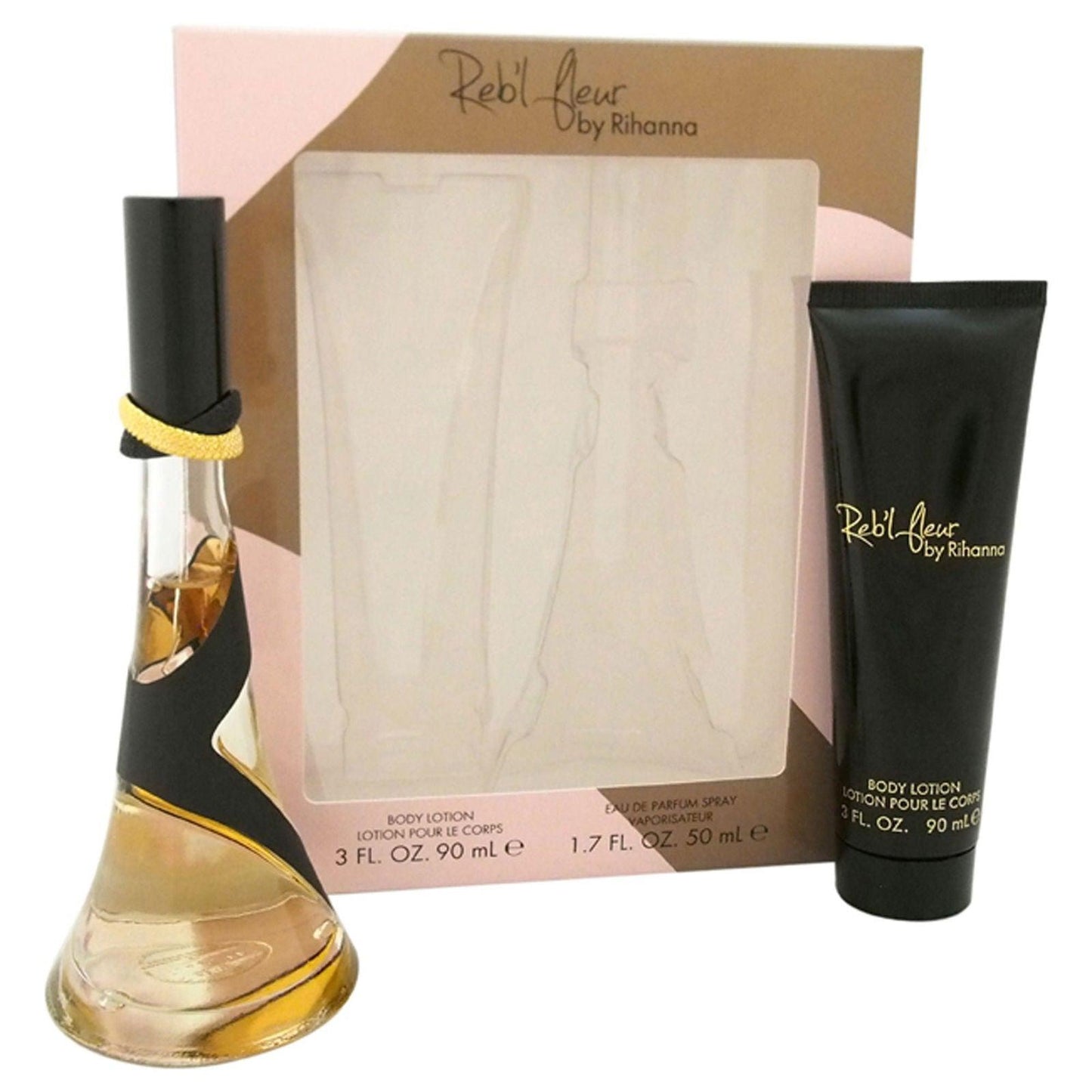 Rebl Fleur by Rihanna for Women - 2 Pc Gift Set 1.7oz EDP Spray, 3oz Body Lotion - Clothes For Her Online Store
