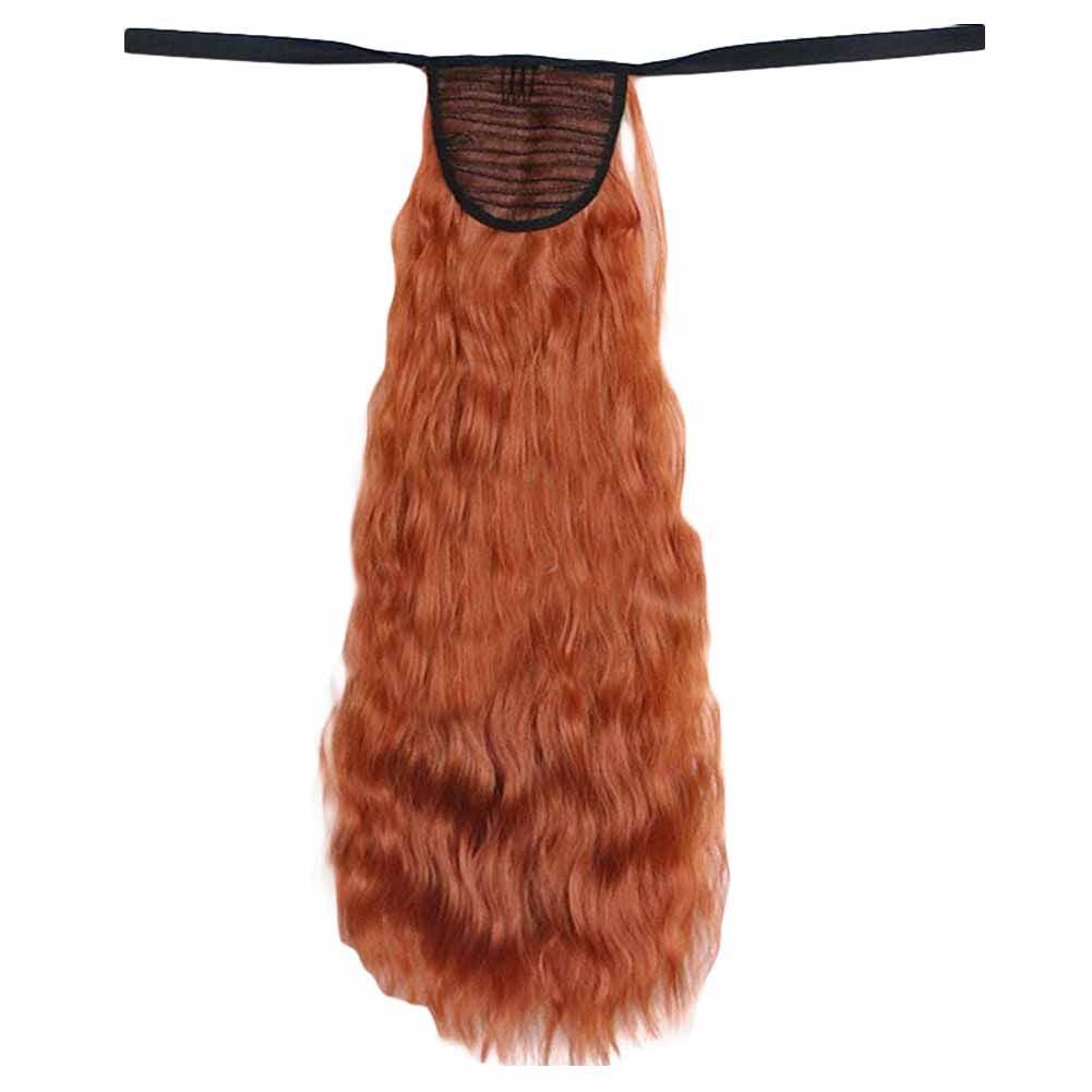 Red Hair 50 cm Long Curly Hair Wig Synthetic Hair Wig Hair Extension Ponytail Halloween Dress Up Cosplay - Clothes For Her Online Store
