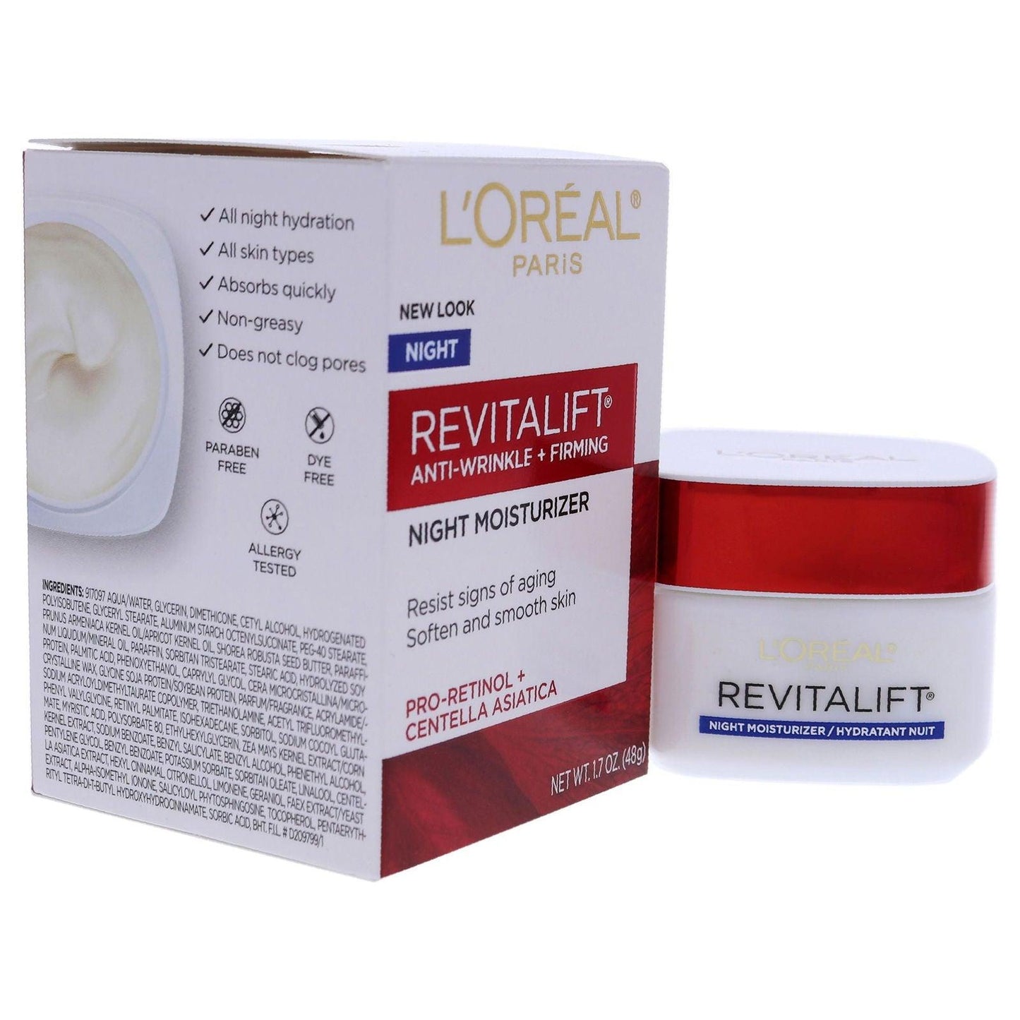 Revitalift Anti-Wrinkle and Firming Night Moisturizer by LOreal Professional for Unisex - 1.7 oz Moisturizer - Clothes For Her Online Store