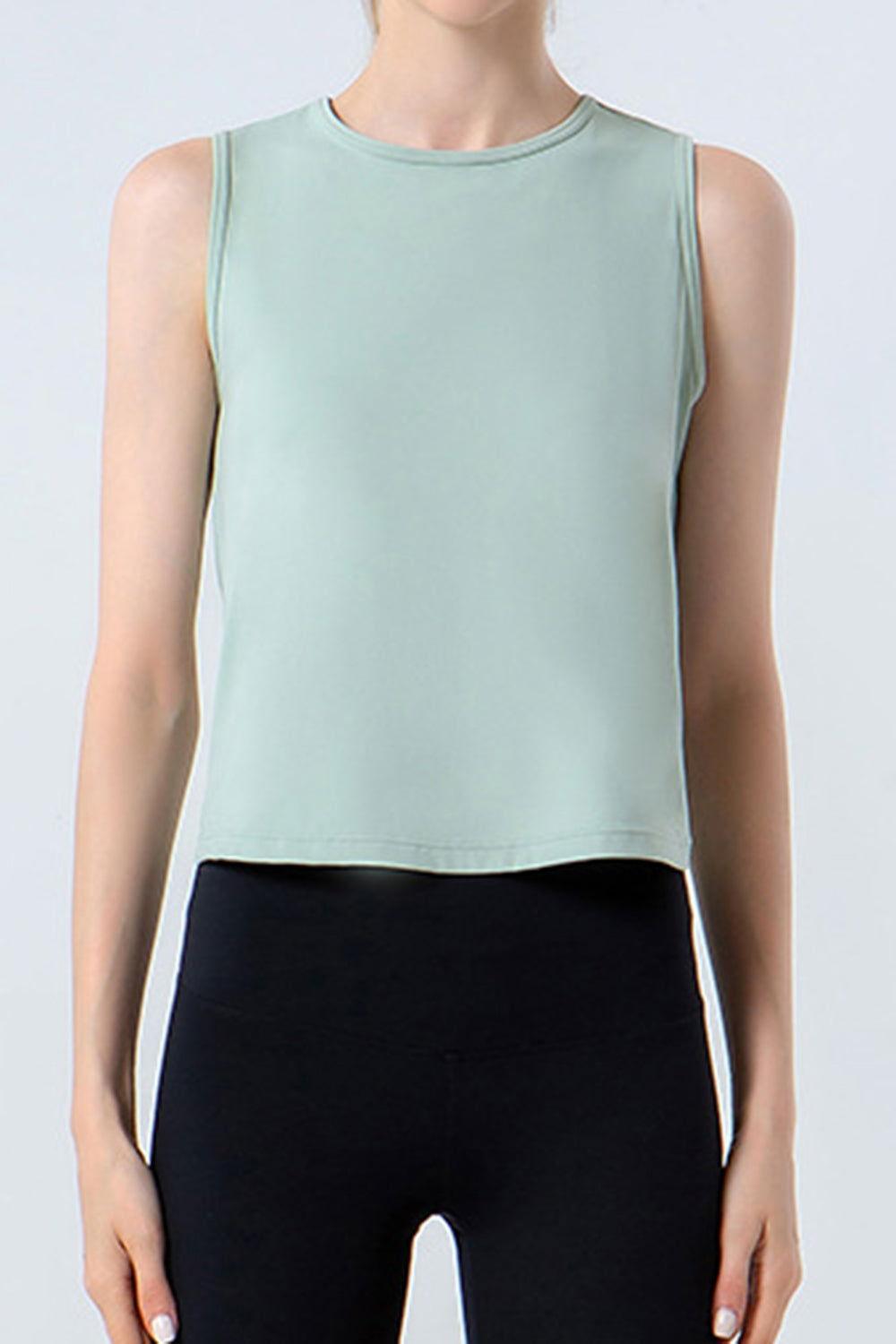 Round Neck Active Tank - Clothes For Her Online Store