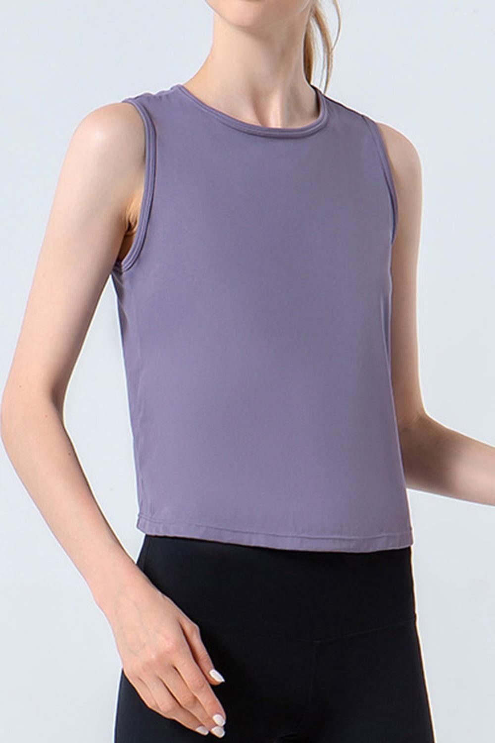 Round Neck Active Tank - Clothes For Her Online Store