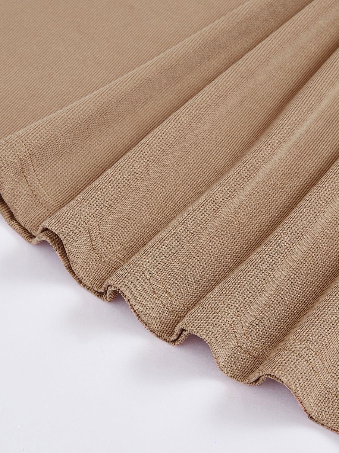 Round Neck Long Sleeve Top and Skirt Set - Clothes For Her Online Store