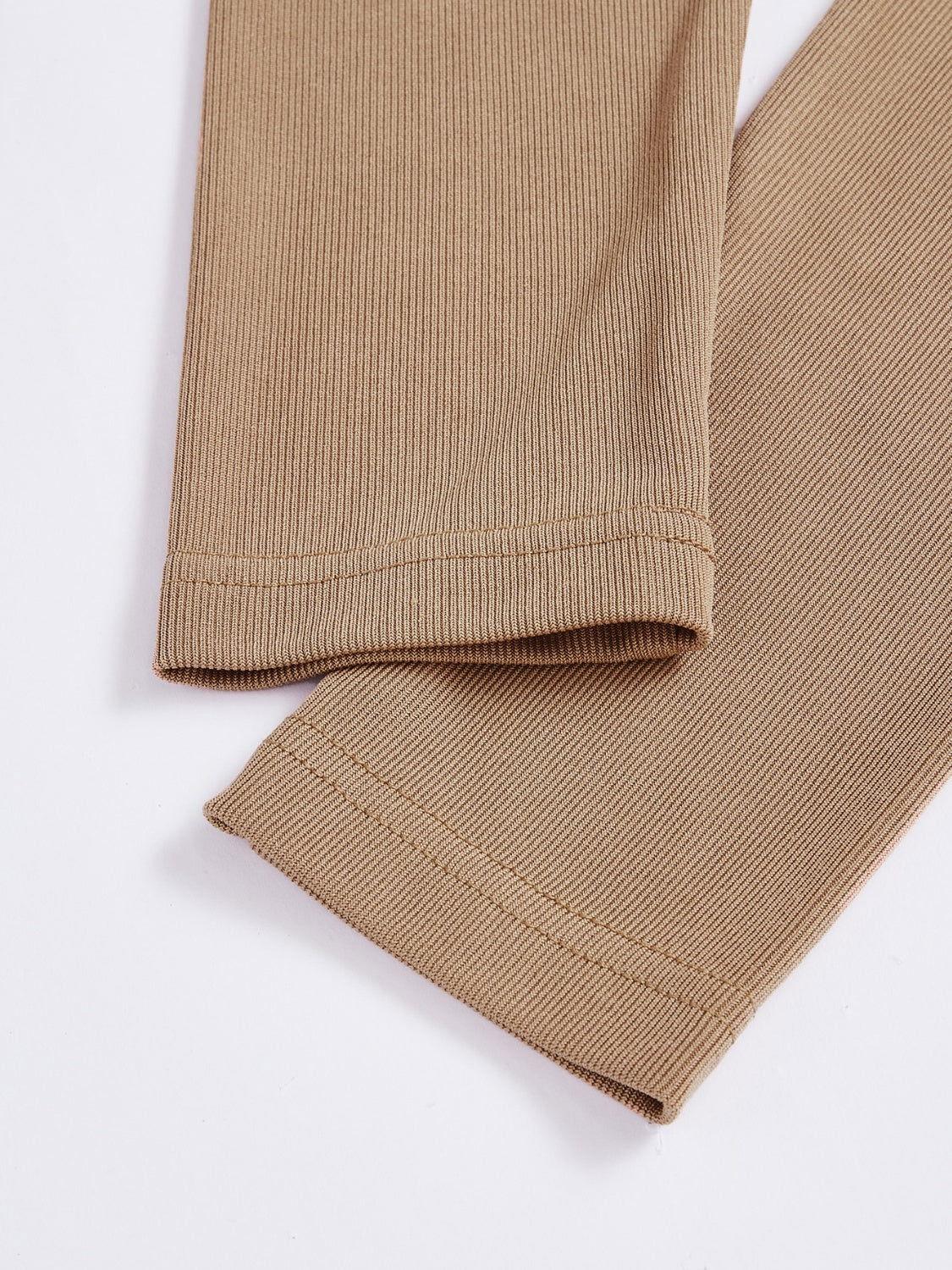 Round Neck Long Sleeve Top and Tied Pants Set - Clothes For Her Online Store