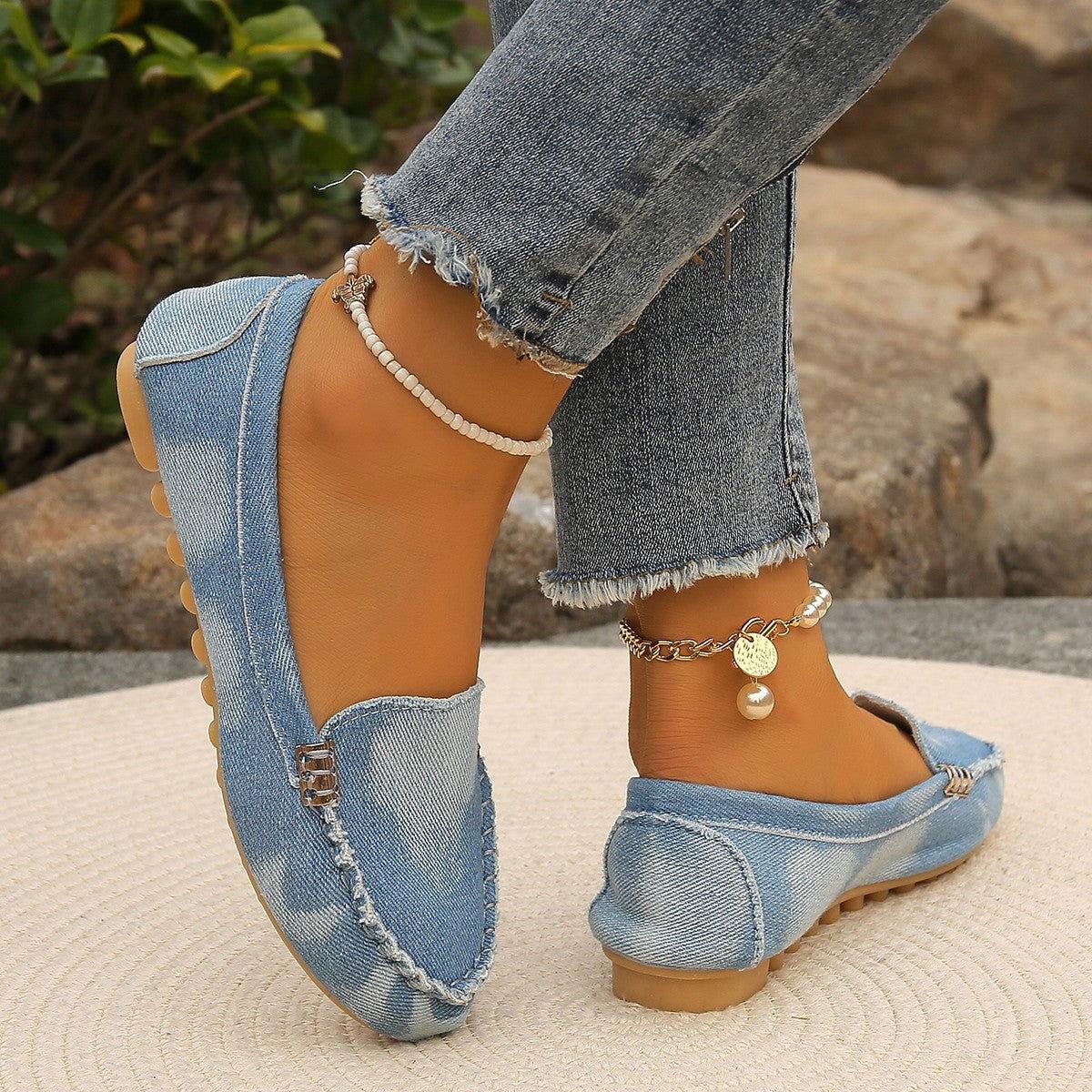 Round Toe Flat Loafers - Clothes For Her Online Store