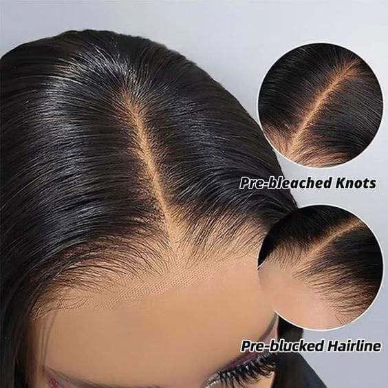 Royce Short Bob Transparent Lace Human Hair Wig,10-16 Inch Bone Straight Brazilian Hair Wig,4x4 13x4 Bob Wigs For Black Women - Clothes For Her Online Store