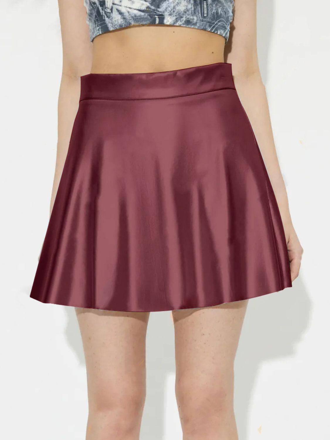 Ruched Mini Skirt with Zipper - Clothes For Her Online Store