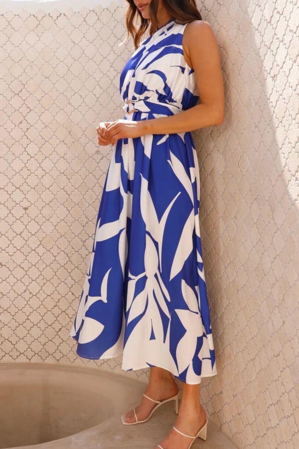 Ruched Printed Single Shoulder Dress - Clothes For Her Online Store