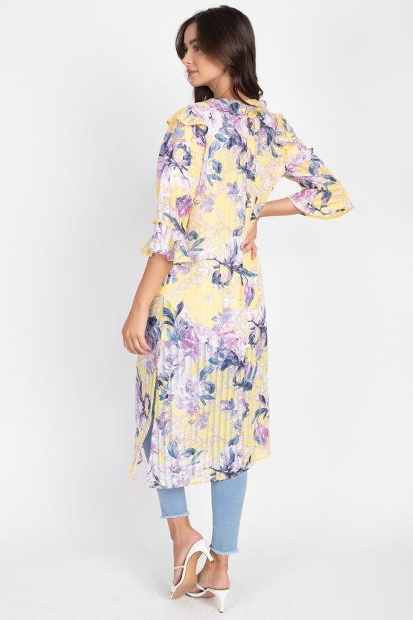 Ruffle Robe Cardigan - Clothes For Her Online Store