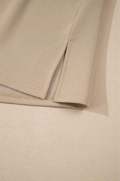 Ruffled Notched Cap Sleeve Top - Clothes For Her Online Store