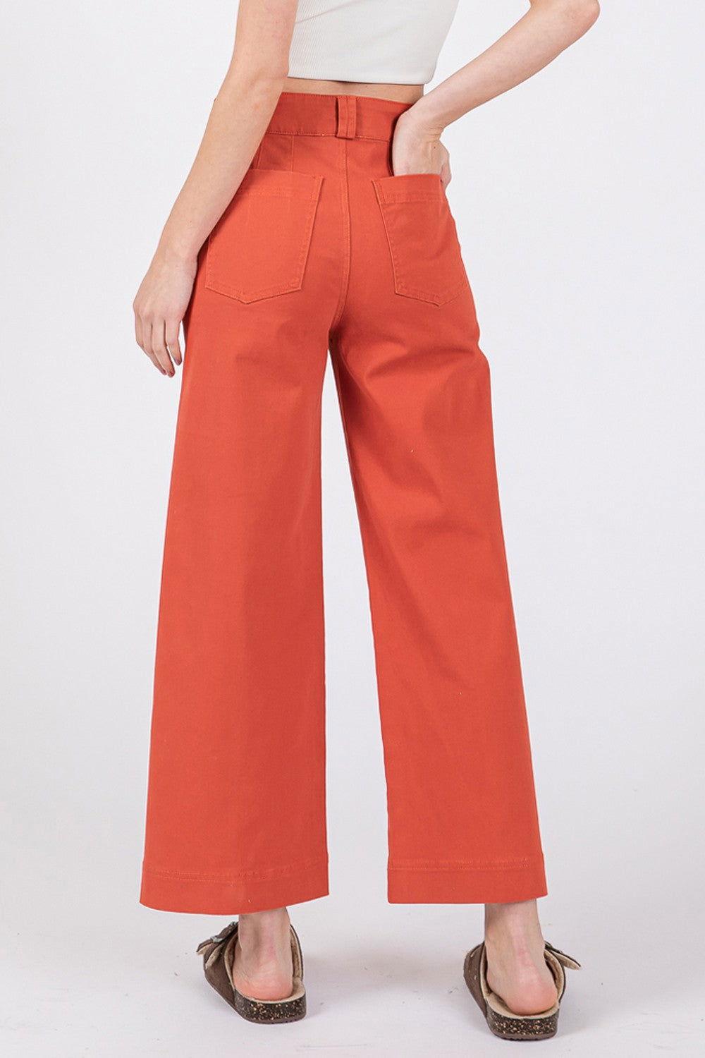 SAGE + FIG Wide Leg Cropped Pants - Clothes For Her Online Store